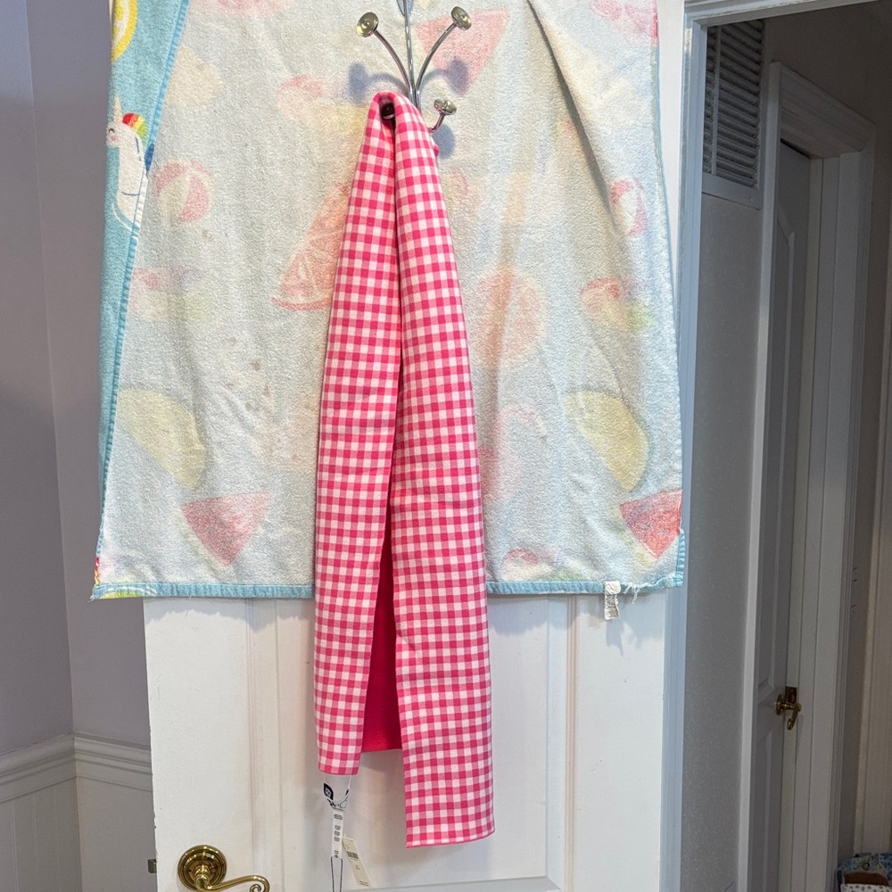 NWT Anthropologie Beach Riot Pink Checkered Scarf